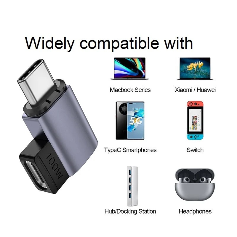 Adaptador USB-C Magnético 100W: Carregue e Transfira Dados!