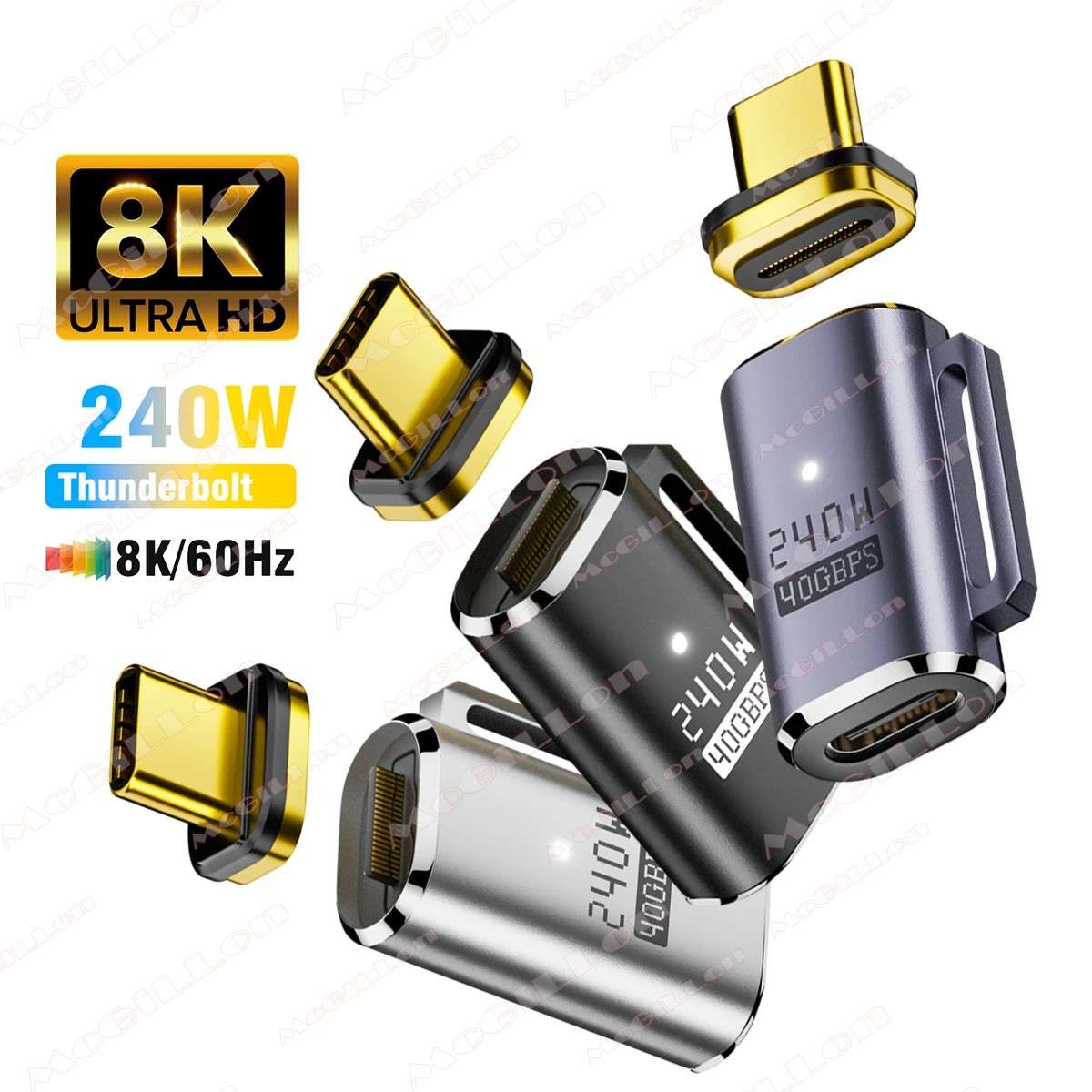 Adaptador USB-C Magnético 240W: Carregue Rápido!