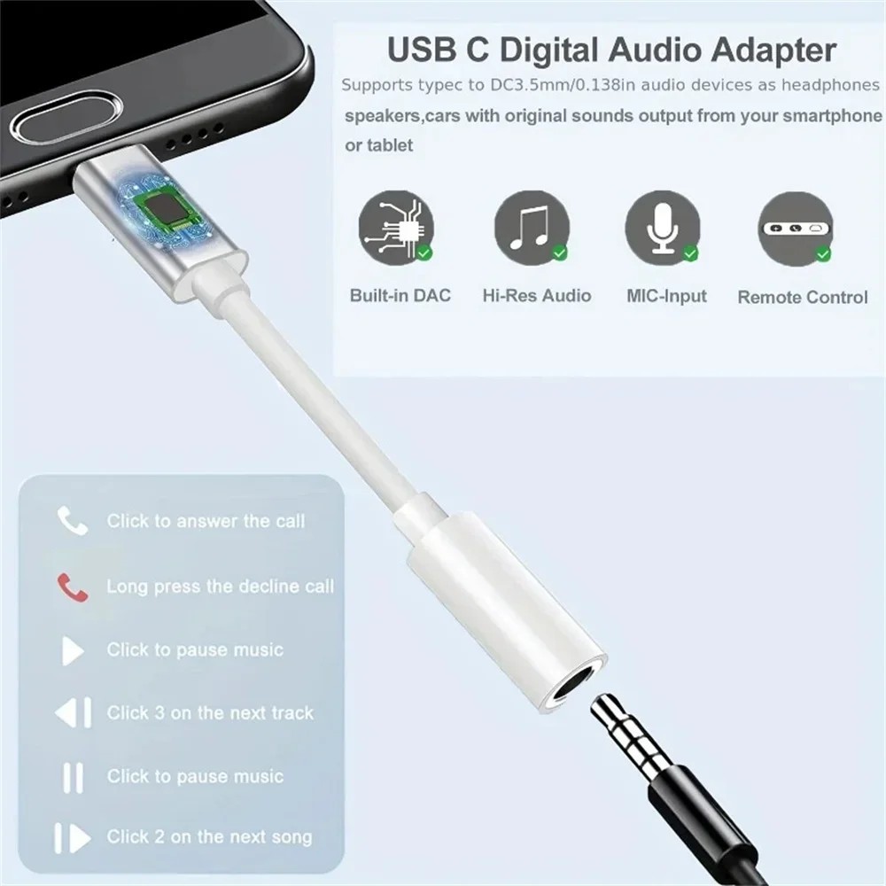 Adaptador USB-C para Fone P2: Som de Alta Qualidade