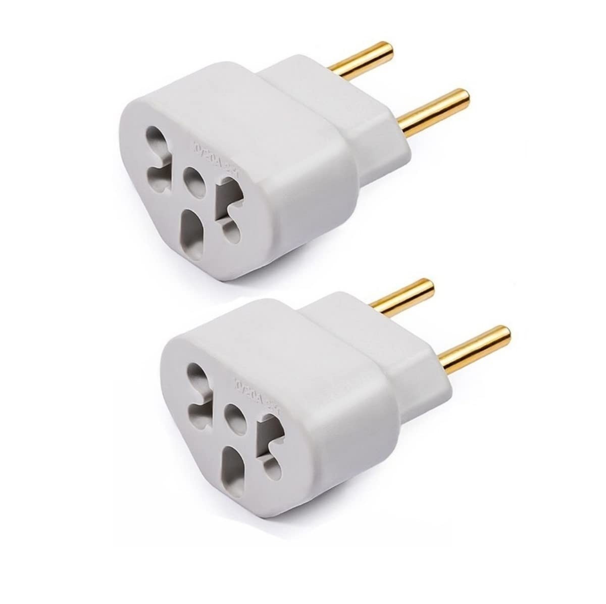 Kit 2 Adaptadores de Tomada Universal 10A/20A Bivolt 110V/220V - Plug Benjamin T Bob Love