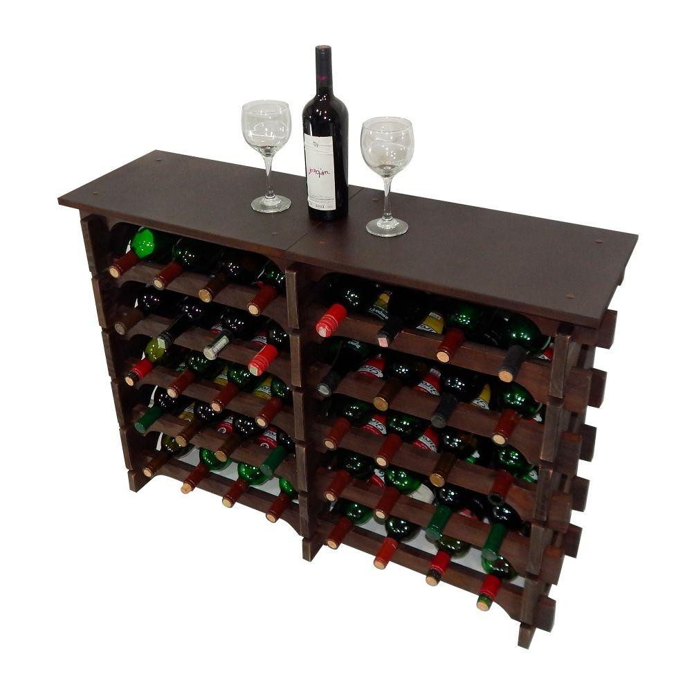 Adega de Vinho Imbuia: 40 Garrafas com Elegância