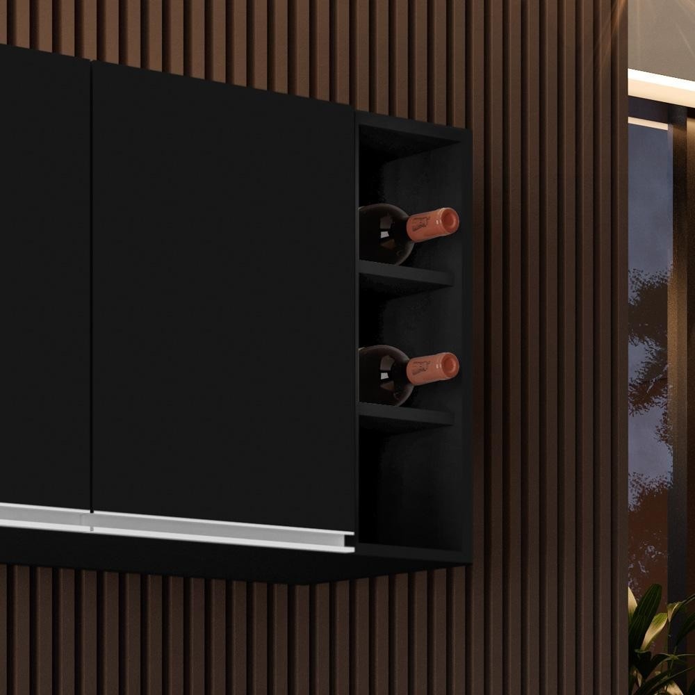 Adega Vertical 20cm Riad Preto - Lumil