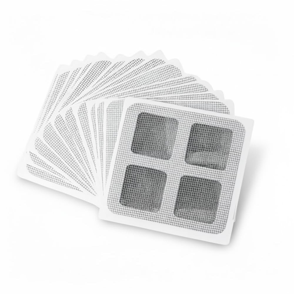 Kit Tela Adesiva para Ralo 10 ou 50 Unidades – Protetor Anti-Inseto para Banheiro e Pia Premium MyBrins
