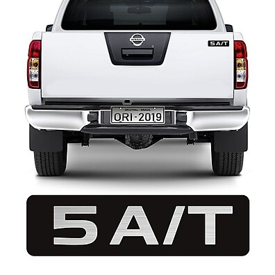 Adesivo 5 A/T Frontier: Emblema Traseiro com Proteção UV