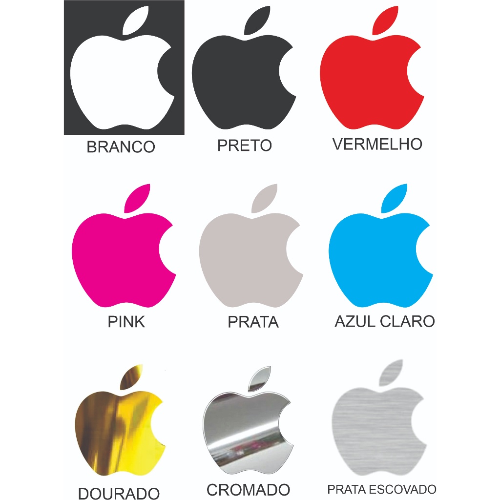 Adesivo Apple Original 2cm x 1,6cm para Capa e Tampa de Celular