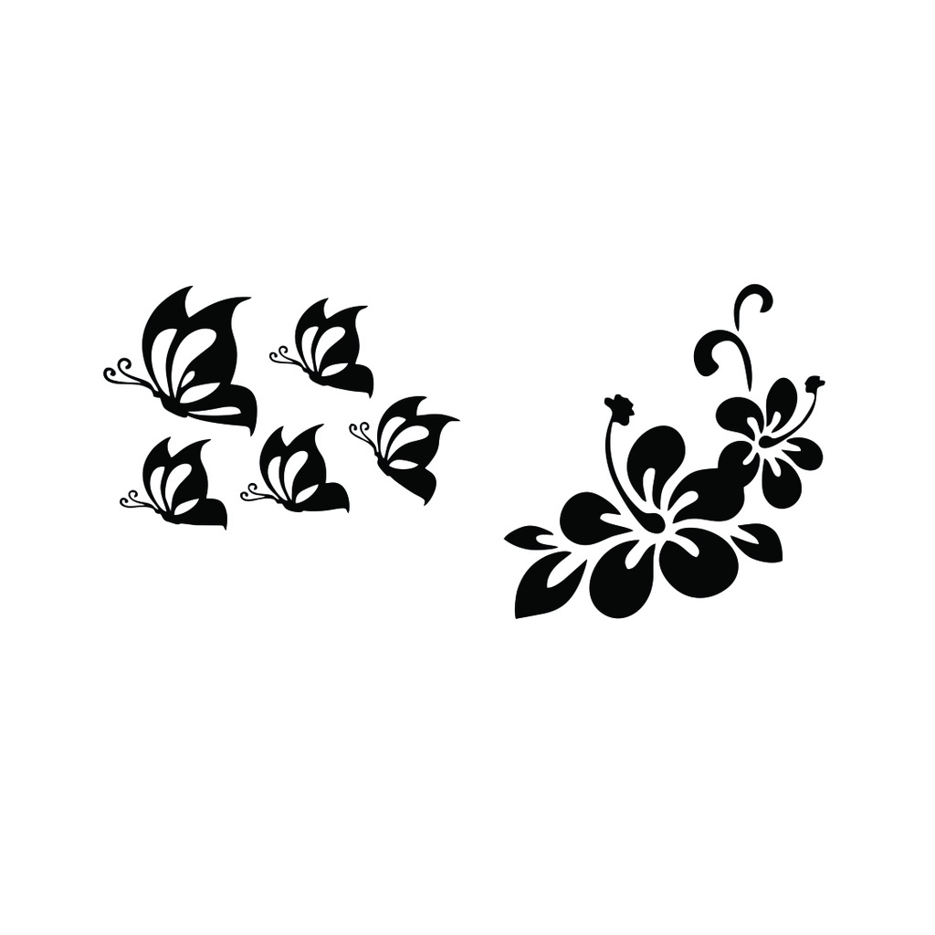 Adesivo Borboleta e Flores: Toque Feminino!