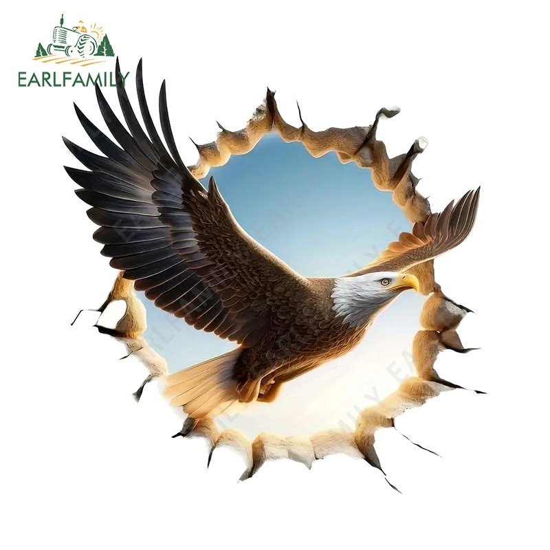 Adesivo de Carro Águia Rasgo EARLFAMILY – Vinil JDM à Prova de Riscos e D'água