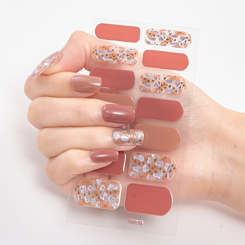 Adesivo de Esmalte Gradiente Brilhante DQ3 1-40: Crie Unhas Deslumbrantes em Minutos!
