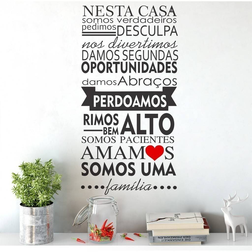 Adesivo de Parede Casa: Amor e Família 💖