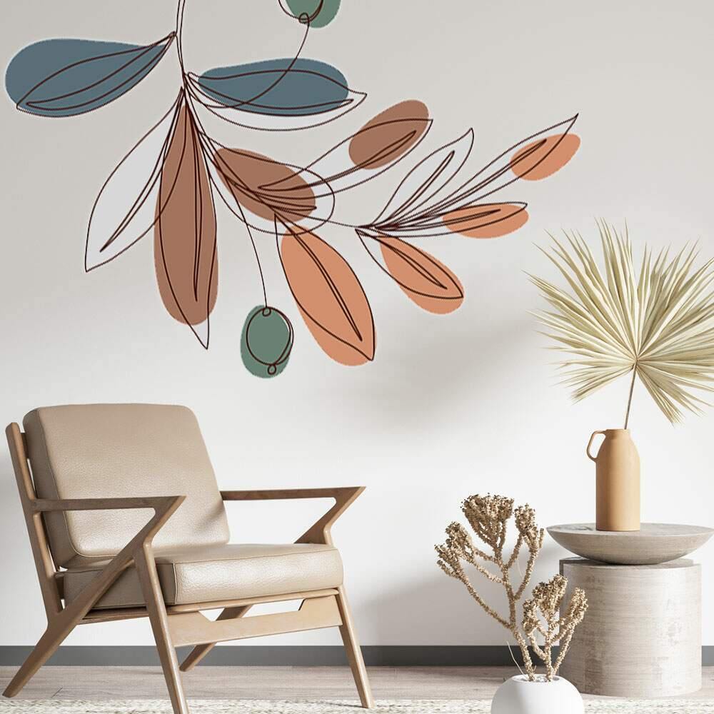 Adesivo de Parede Folhas Coloridas: Decore com Estilo