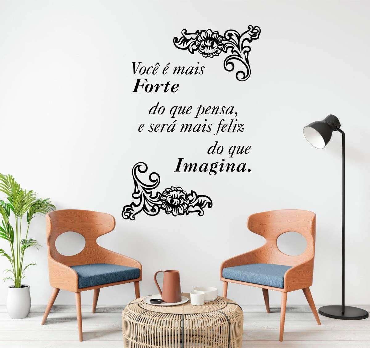 Adesivo de Parede Motivacional Frase Inspiradora 50cm x 80cm - Decore com Estilo e Positividade