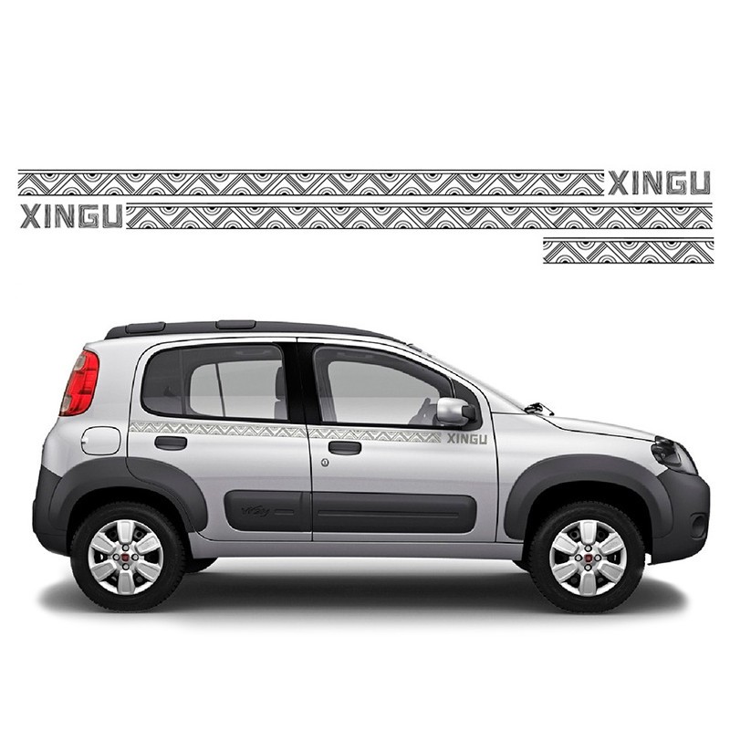 Adesivo Faixa Fiat Uno Mille Xingu: Kit Completo