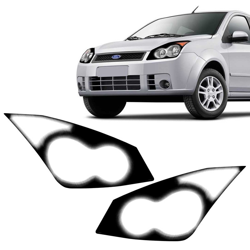 Adesivo Farol Fiesta G3 2010: Máscara Negra Esportiva