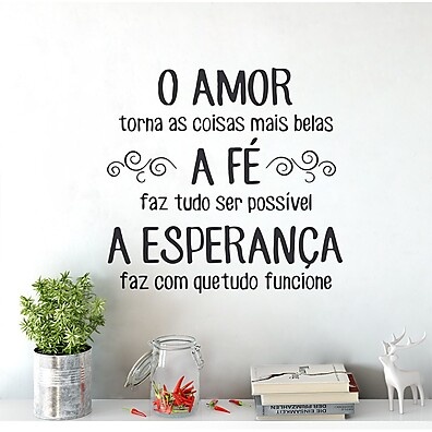 Adesivo Frase 'O Amor' para Sala e Quarto – Decoração Incrível