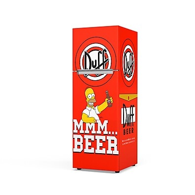 Adesivo Geladeira Simpson Duff: Transforme sua Cozinha!