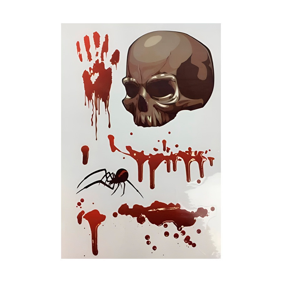 Adesivo Halloween: Caveira e Sangue Assustador!
