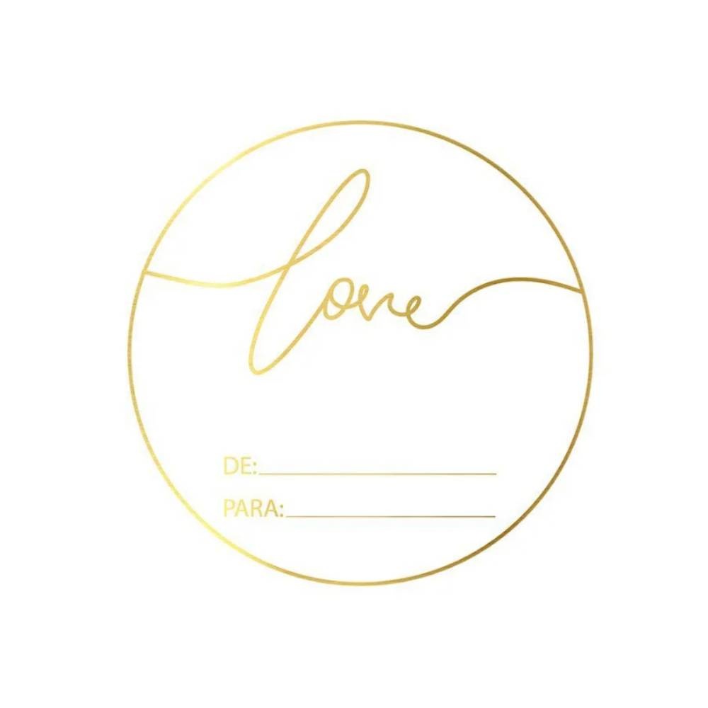 Adesivo Hot Stamping Dourado: Toque de Amor!