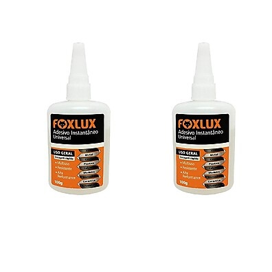 Adesivo Instantâneo Foxlux: Kit 2x100g – Cole Tudo!