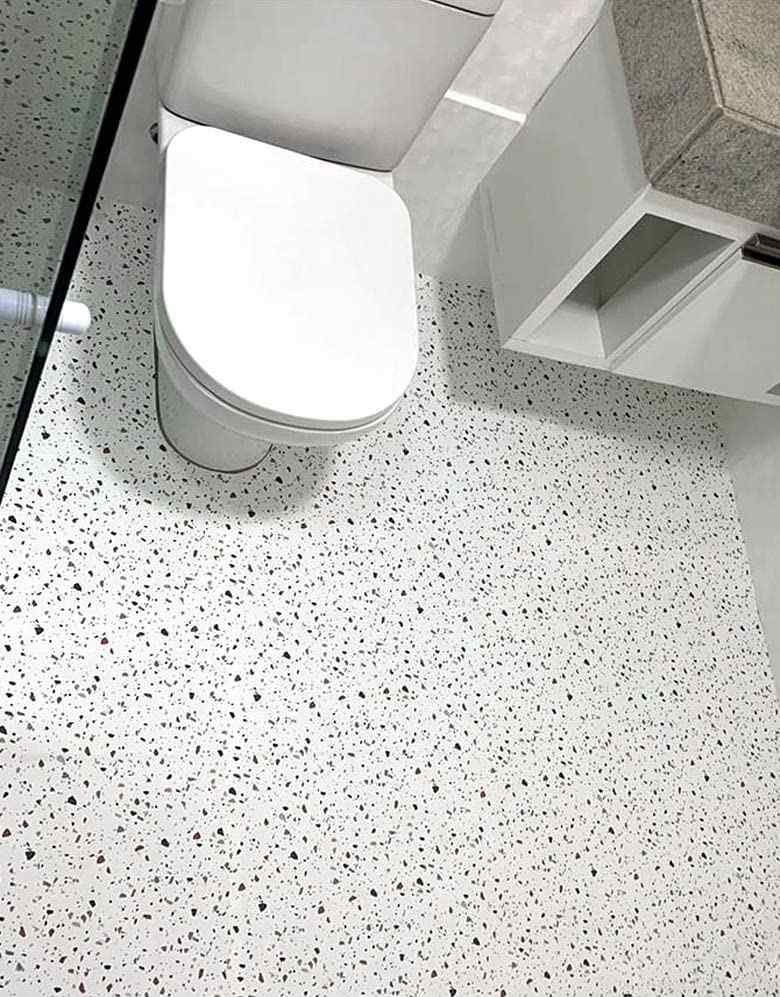 Adesivo para Piso Texturizado Granilite Ariel - Autocolante Lavável com Proteção Antibactericida