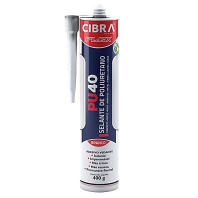 Adesivo PU Branco 400g CIBRA FLEX – Vedação Profissional