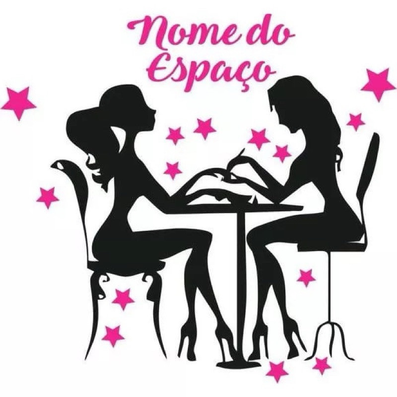 Adesivo Salão Beleza: Manicure & Pedicure 40x40cm