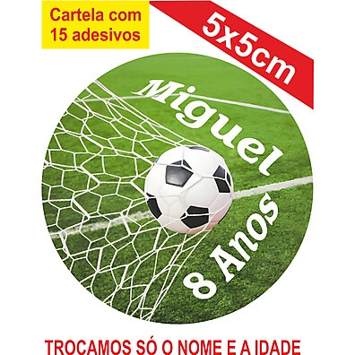 Adesivos BOLA Personalizados 5x5cm para Festa