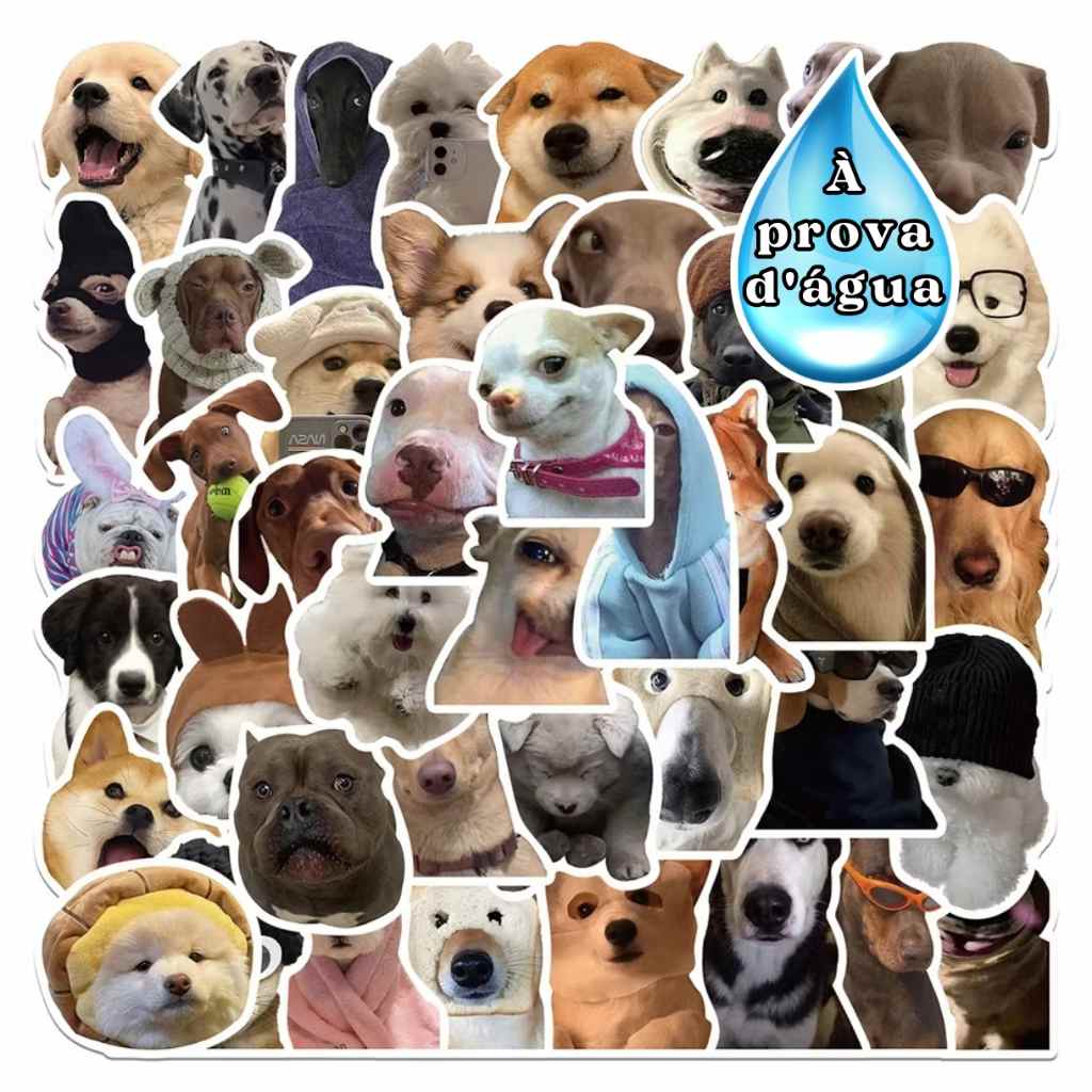 Adesivos Cachorros Meme Impermeáveis – 25 ou 50 Unidades