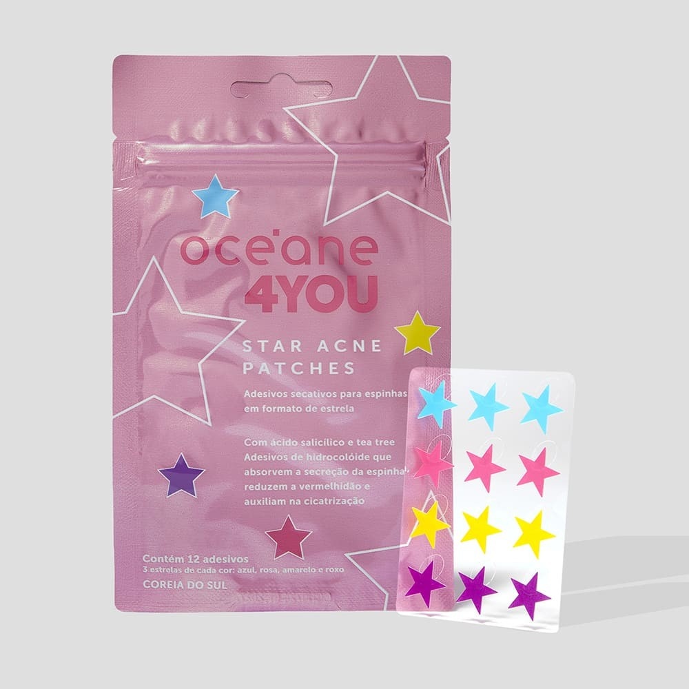 Adesivos com Ácido Salicílico para Espinhas: Star Acne Patches 4you