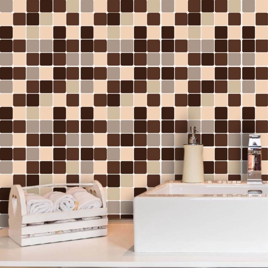 Adesivos de Azulejo Bege e Marrom: Renove Já!