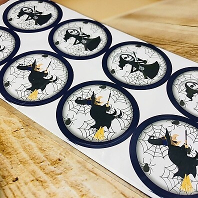 Adesivos Halloween: 32 Lembrancinhas Redondas!