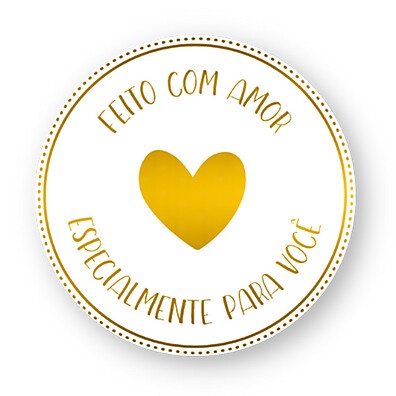 Adesivos Hot Stamping Dourado: Toque de Amor!