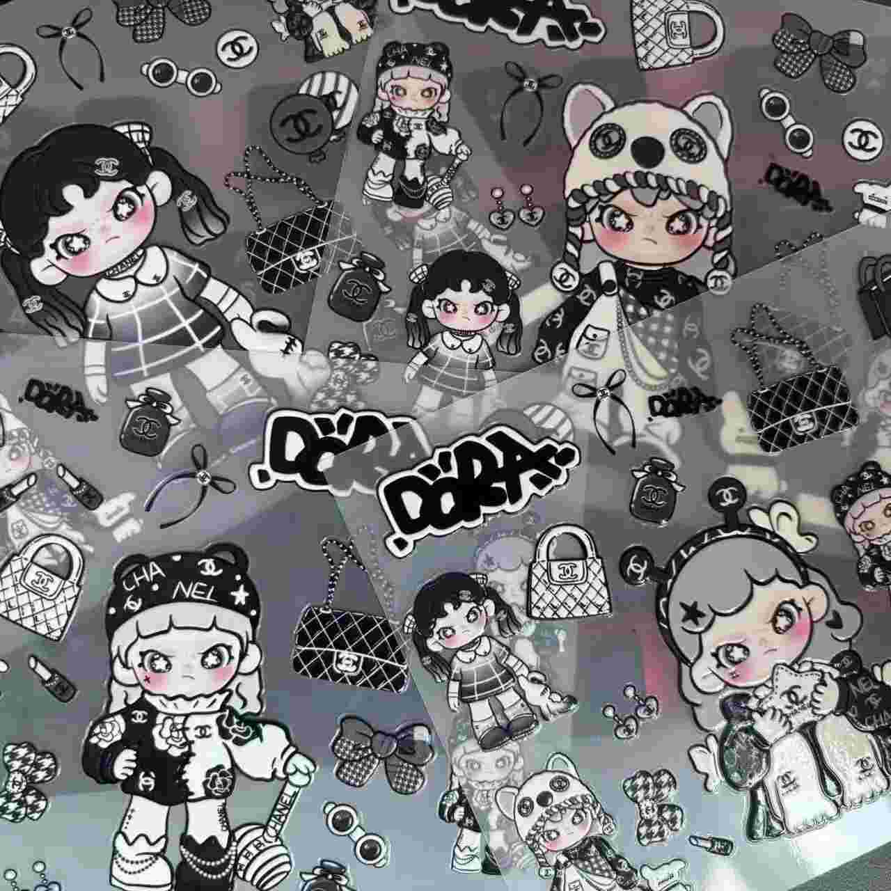 Adesivos Kawaii Cute Girl: Estilo e Brilho à Prova d'Água