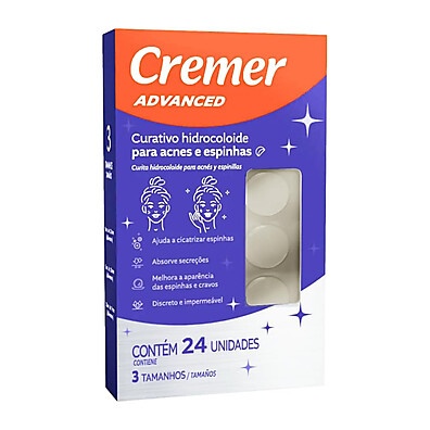Adeus Espinhas! Curativos Hidrocoloides Advanced Cremer