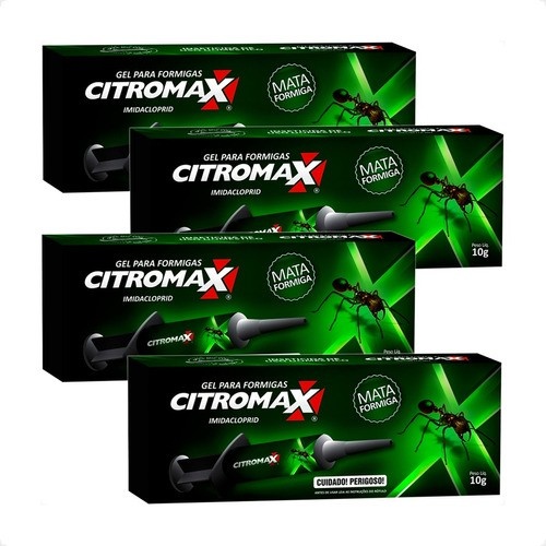 Adeus Formigas: Kit 4 Gel Citromax 10g