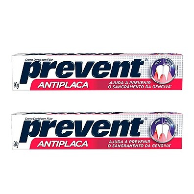 Adeus Placa: Kit 2 Pasta Prevent 90g