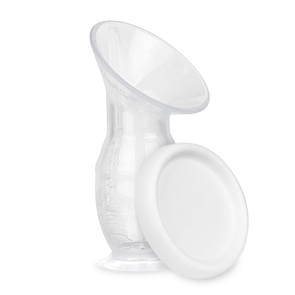 Coletor de Leite Materno em Silicone Adoleta Bebê - 100ml com Tampa e Ventosa