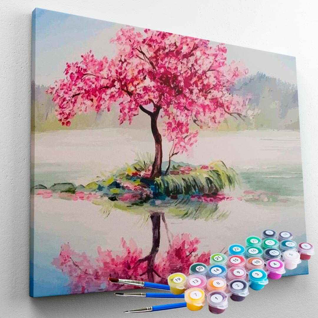 Kit de Pintura Terapêutica A Árvore na Ilha - MAUE ART STORE | Pintura Relaxante para Crianças e Adultos