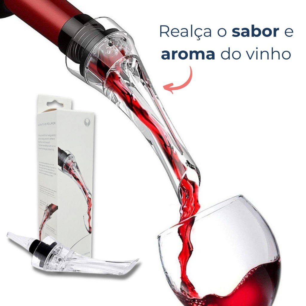 Aerador de Vinho: Sabor e Aroma Instantâneos