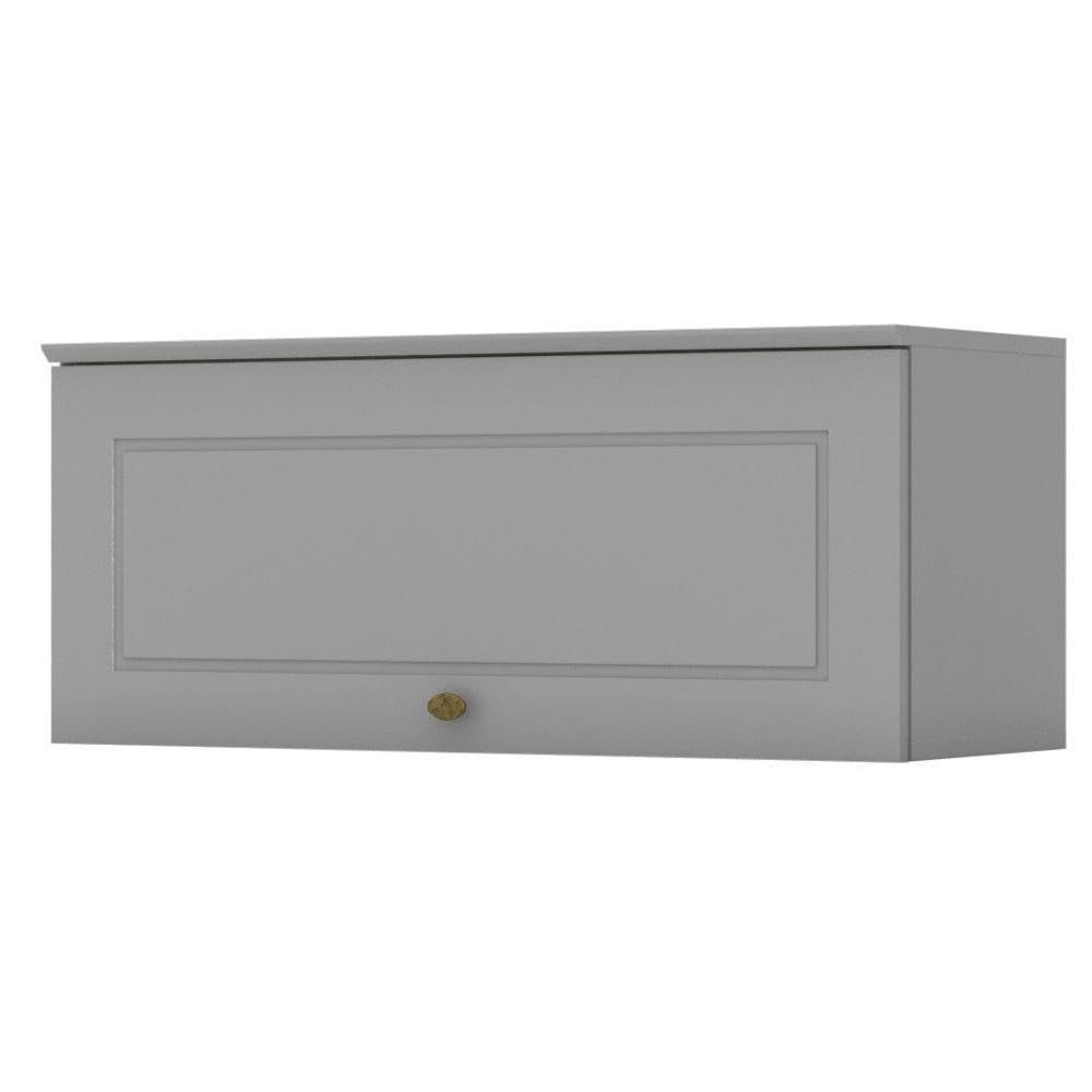 Armário Aéreo de Cozinha 80cm com Porta Basculante para Cozinha Americana Moderna - Henn