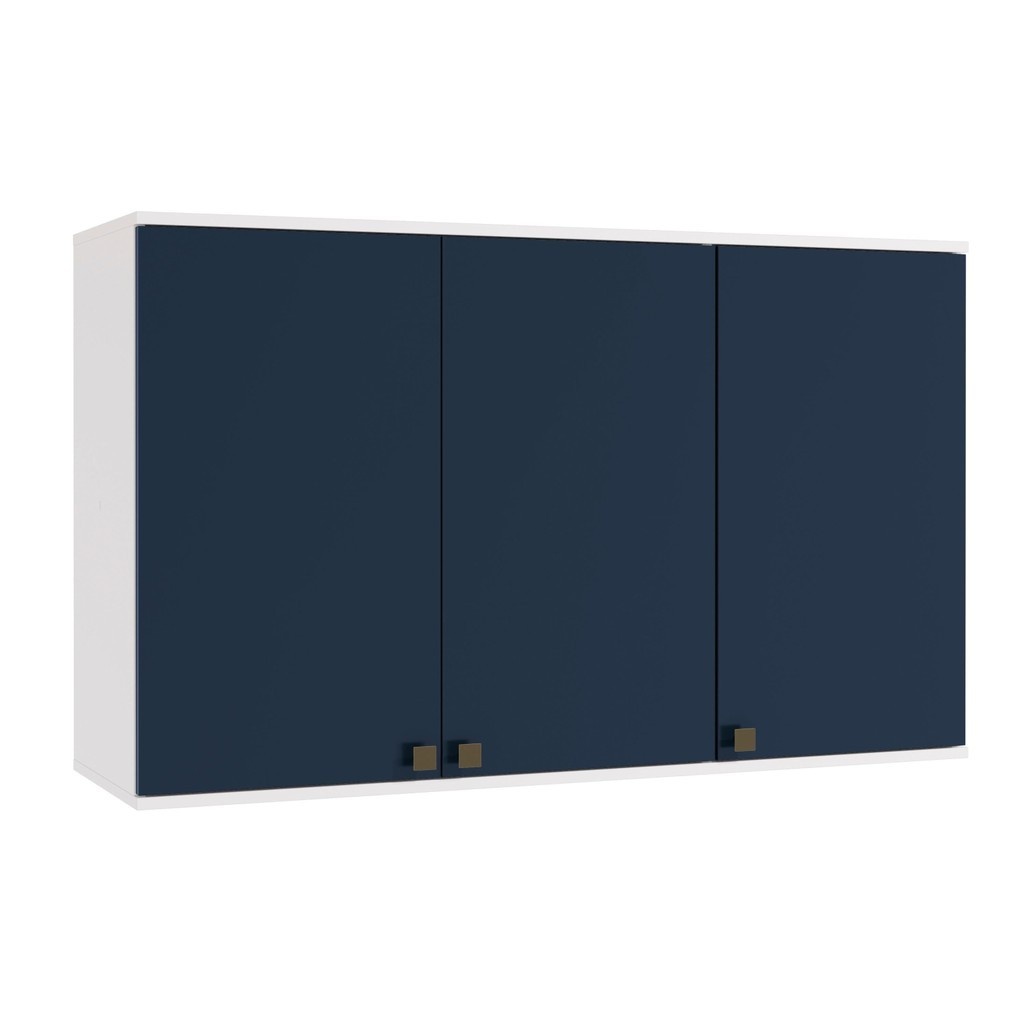 Aéreo de Cozinha Celeste 120cm: Branco/Azul!