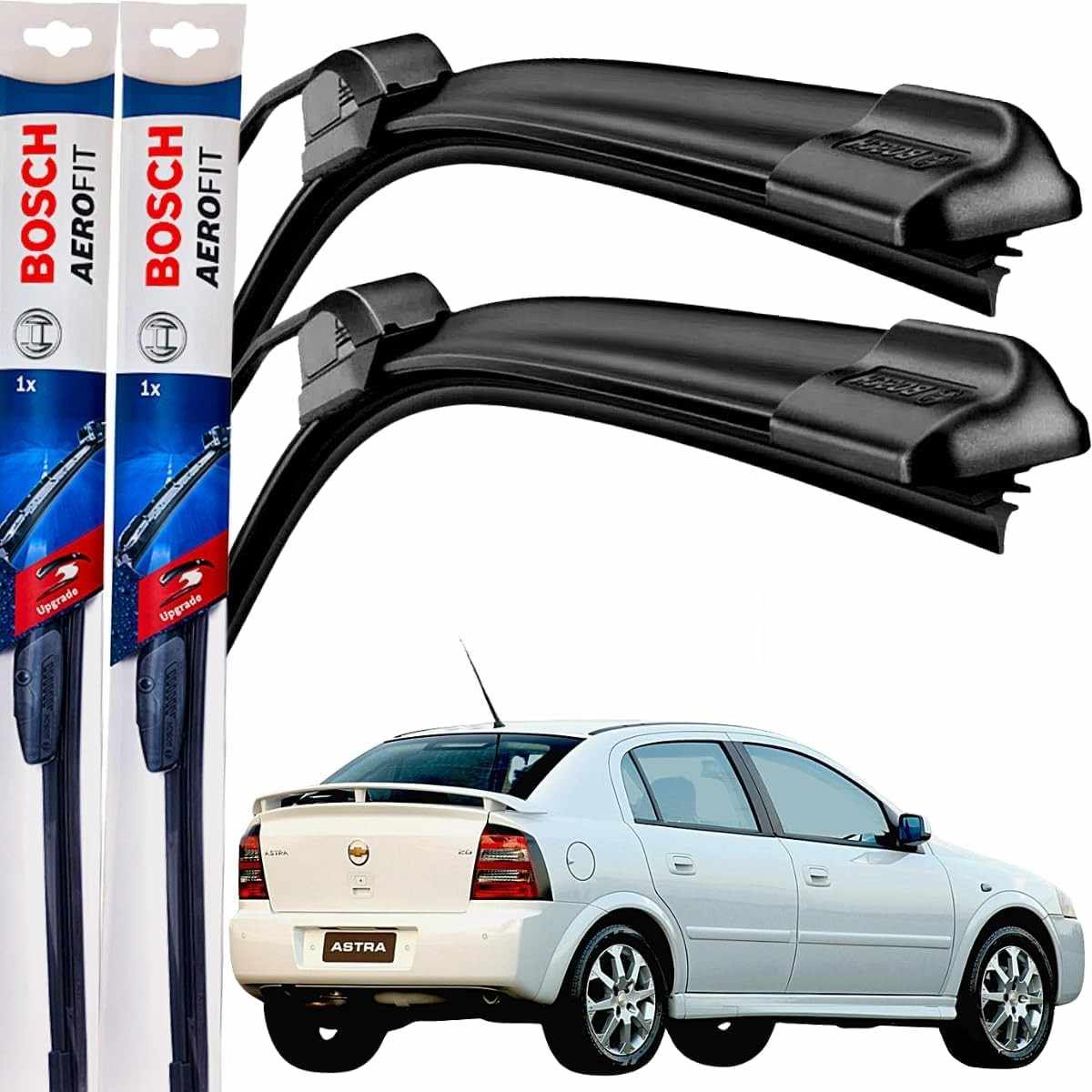 Palheta Limpador Parabrisa Bosch Aerofit Original GM Astra 1998-2011 (Par Dianteiro)