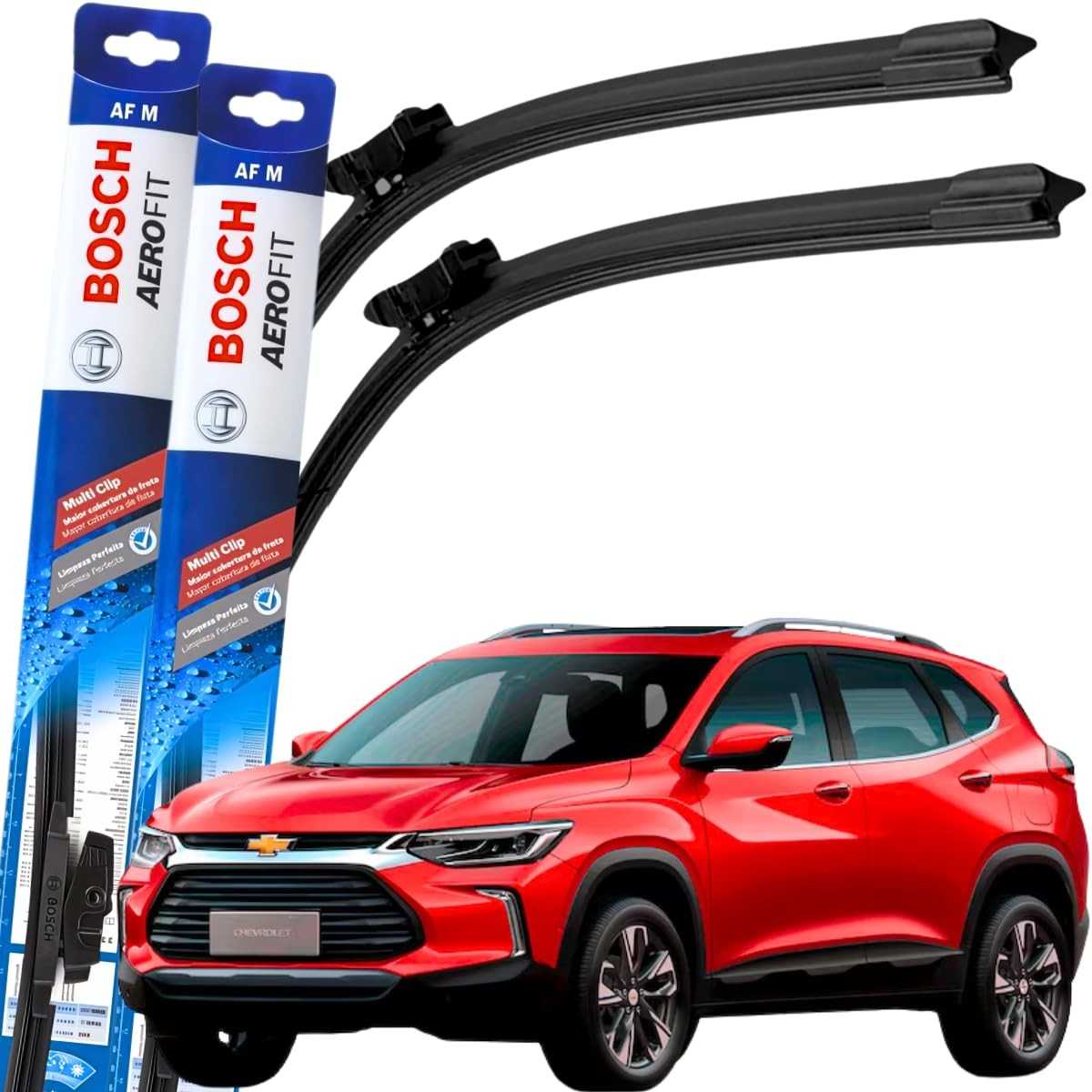Kit Palhetas Limpador Parabrisa Bosch Aerofit Original Chevrolet Tracker 2020-2025