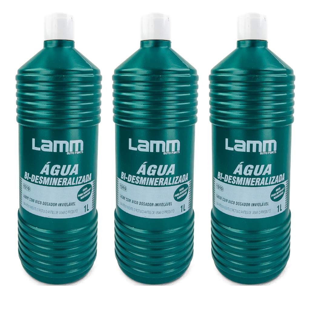 Água Desmineralizada 3L: Radiador e Bateria