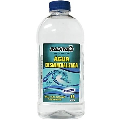 Água Desmineralizada Deionizada (1000ml) Radnaq – Puraza Controlada