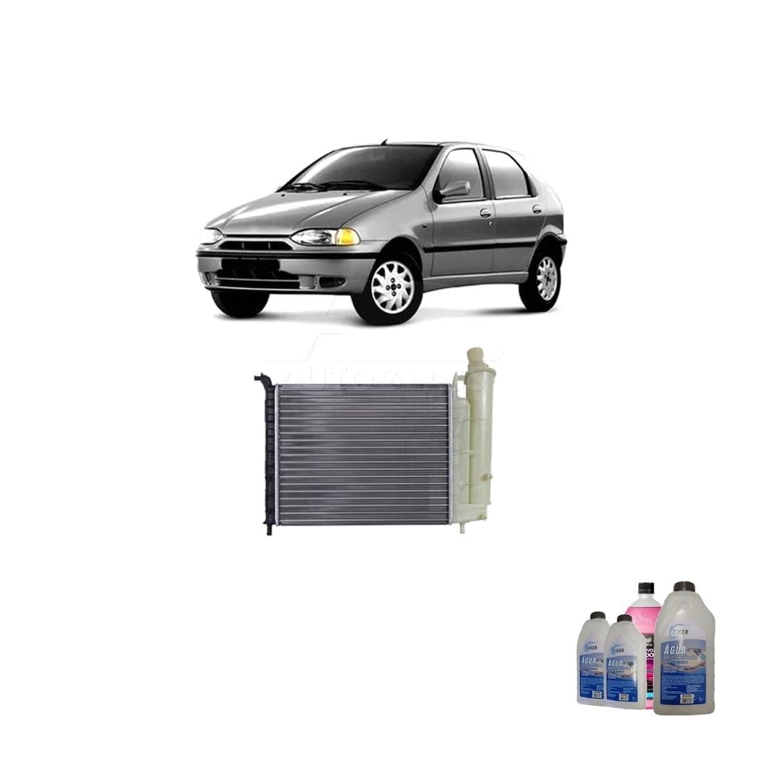 Kit Radiador Palio 1.0 96> Aditivo Rosa 1L Água Desmineralizada