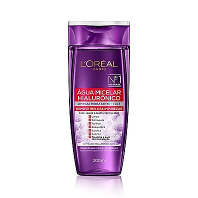 Água Micelar L'Oréal Hialurônico: Limpeza 7 em 1