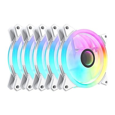 Aigo AF12: Kit 5 Ventoinhas ARGB 120mm