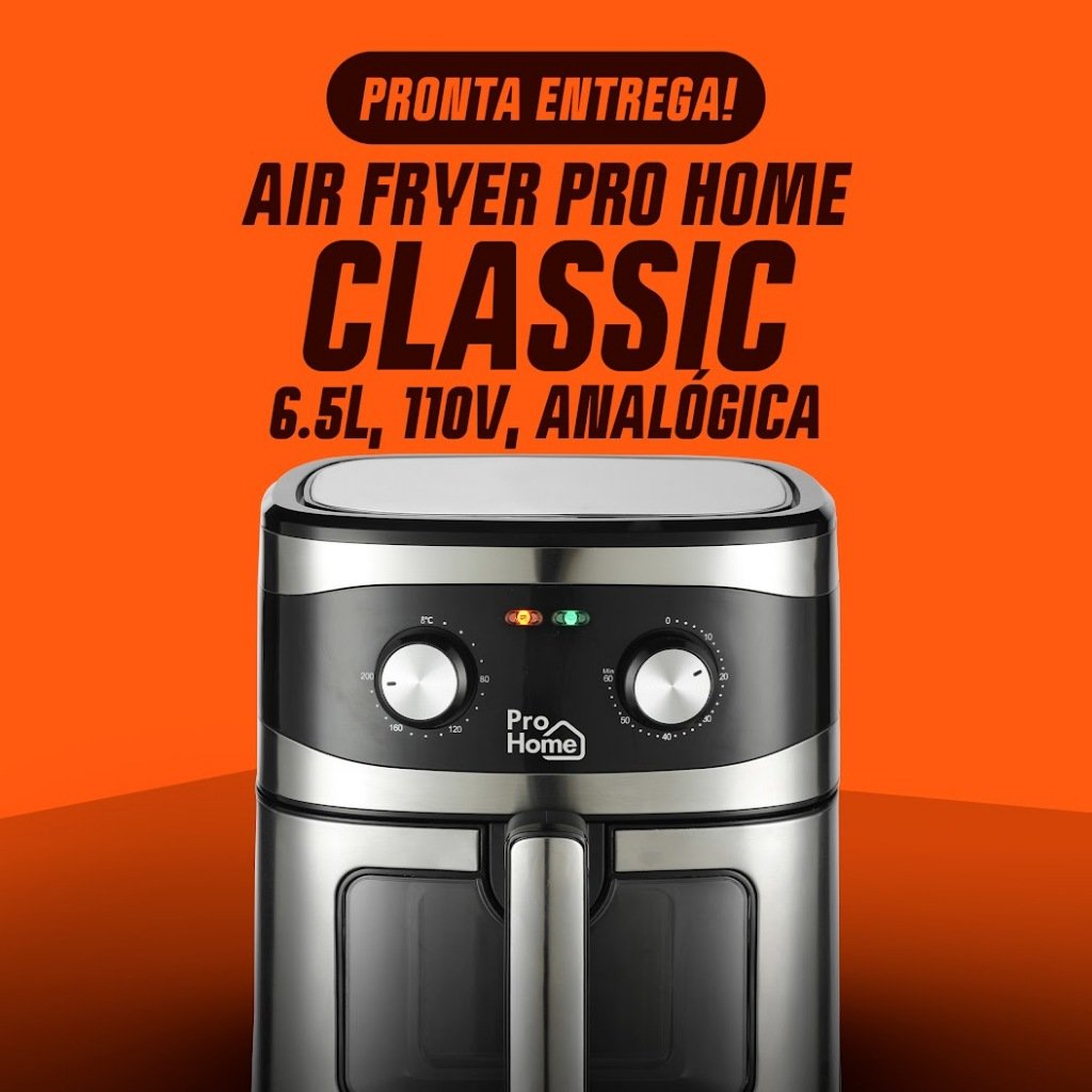 Air Fryer 6.5L Pro Home: Fritadeira Sem Óleo!