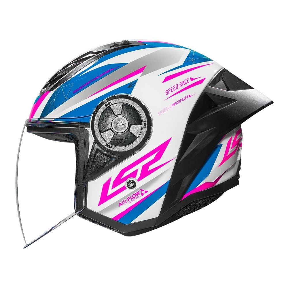 Capacete LS2 Aberto Airflow 2 OF616 Draze Rosa: Estilo, Segurança e Aerodinâmica