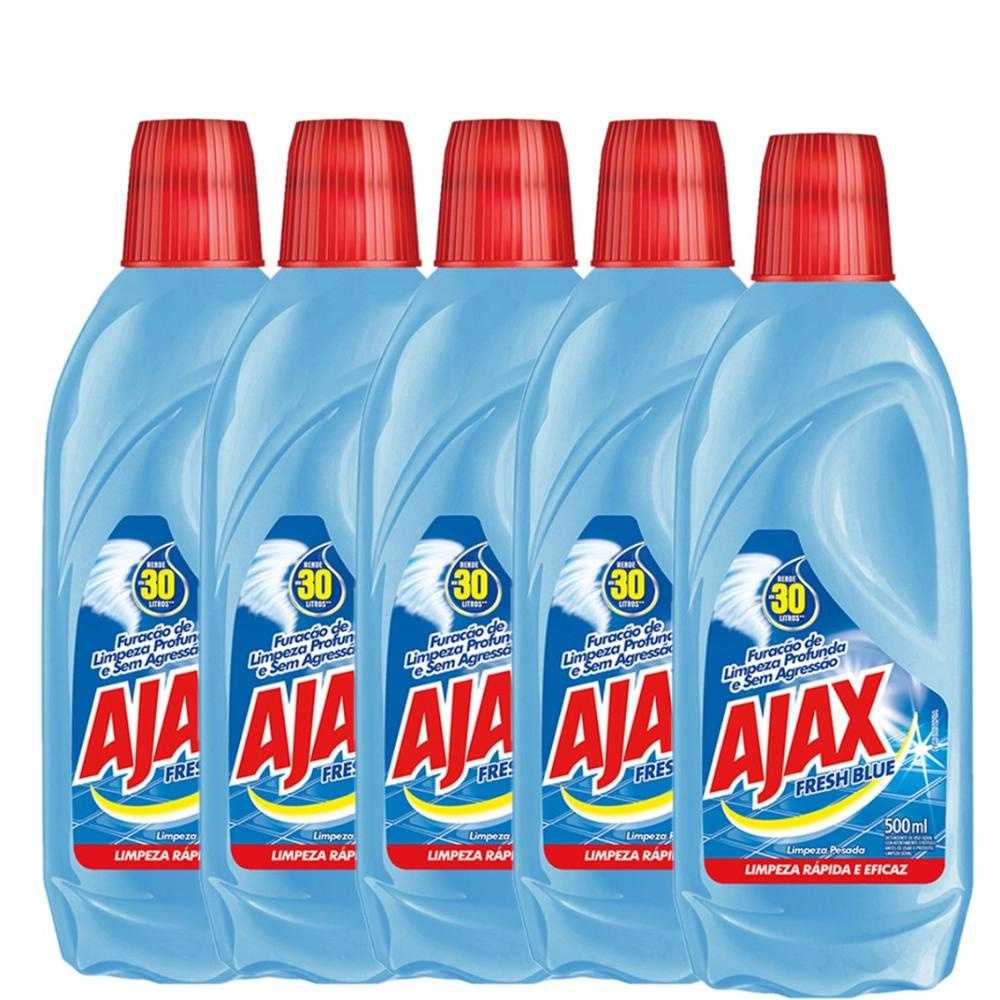 Ajax Fresh Blue: Limpeza Imbatível em Kit com 5!